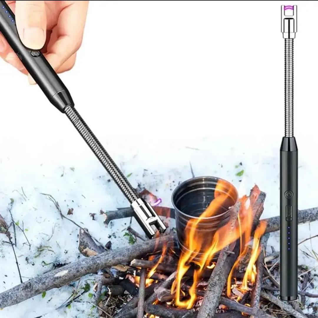 Rechargeable Flameless Plasma Arc Lighter – Windproof USB Electric Candle & Gas Stove Lighter with Flexible Neck