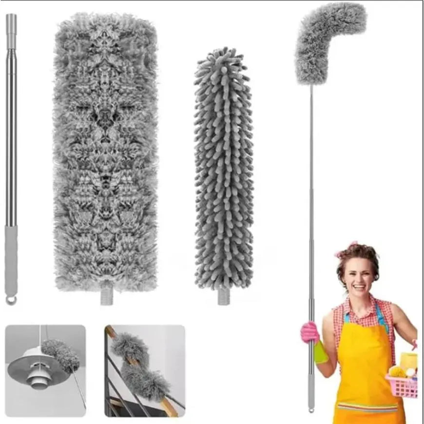 Extendable Microfiber Dust Cleaning Brush – Telescopic Duster for Ceiling Fans, TV, Furniture & Hard-to-Reach Areas