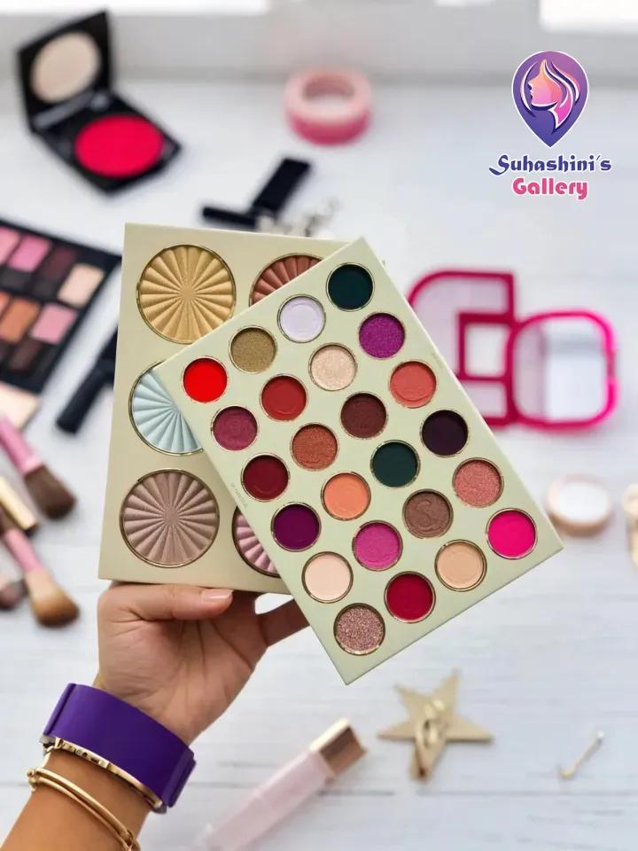 Professional All-in-One High Coverage Makeup Kit – Eyeshadow, Blush, Face Powder & Highlighter Palette (Multicolor)