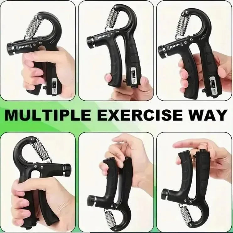 Adjustable Hand Grip Strengthener with Digital Counter – Forearm & Finger Exercise Trainer (10–100kg Resistance)