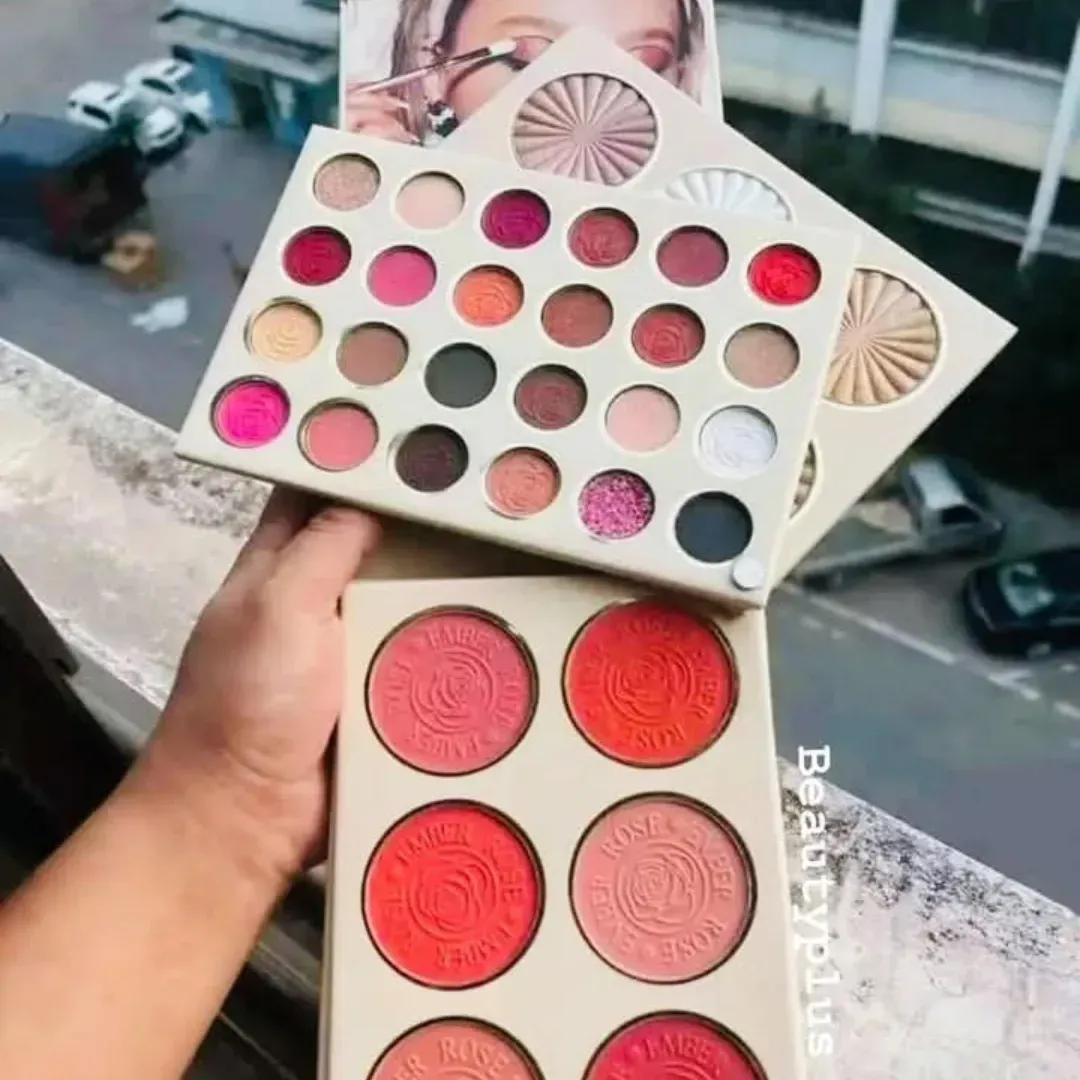 Professional All-in-One High Coverage Makeup Kit – Eyeshadow, Blush, Face Powder & Highlighter Palette (Multicolor)
