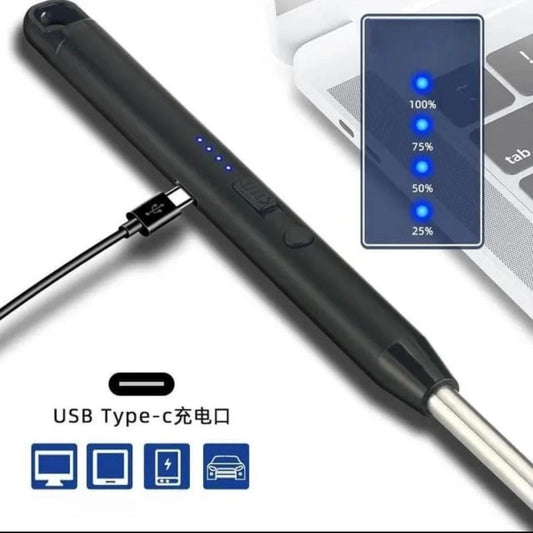 Rechargeable Flameless Plasma Arc Lighter – Windproof USB Electric Candle & Gas Stove Lighter with Flexible Neck