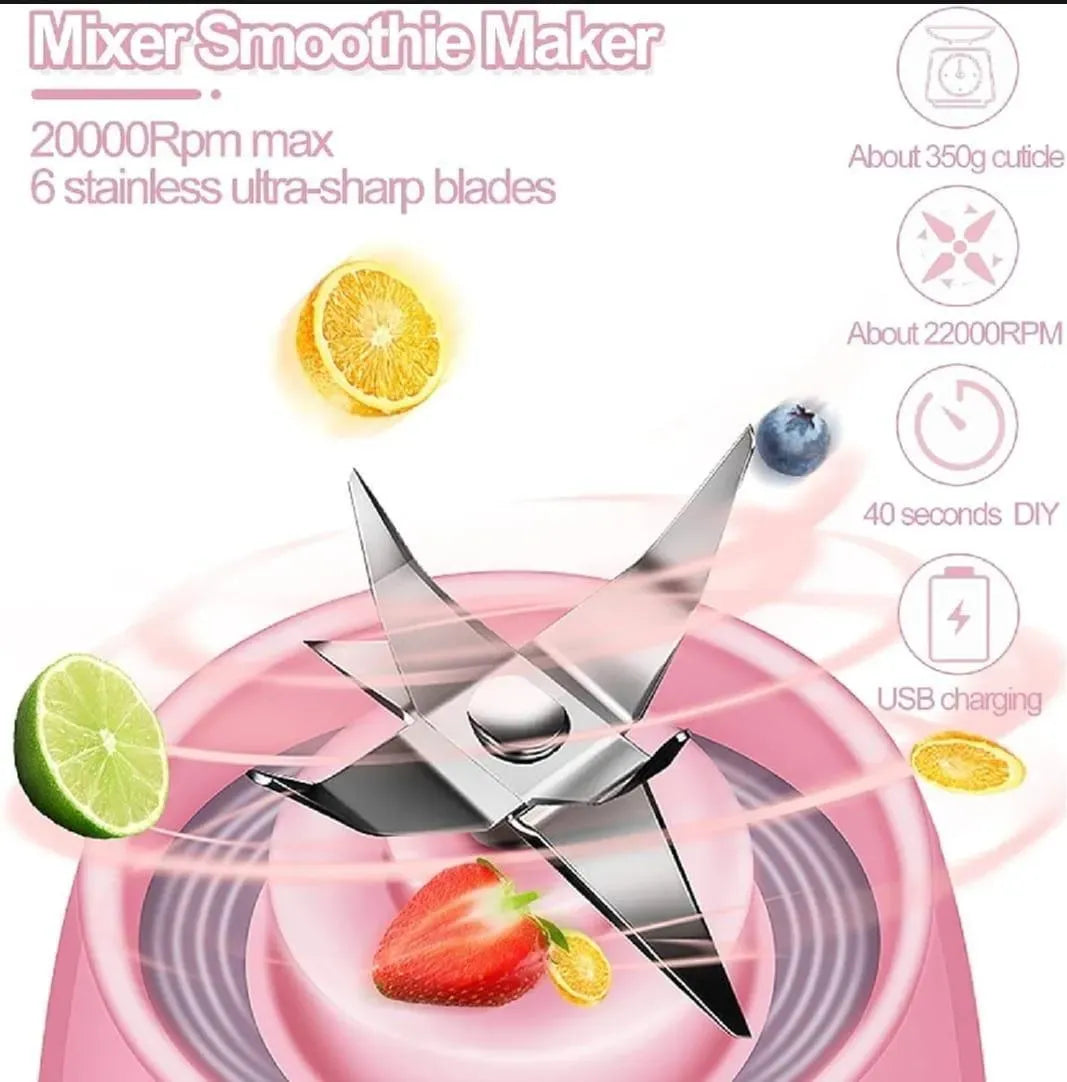 Portable Fresh Juice Blender – USB Rechargeable Mini Smoothie & Juice Maker Bottle