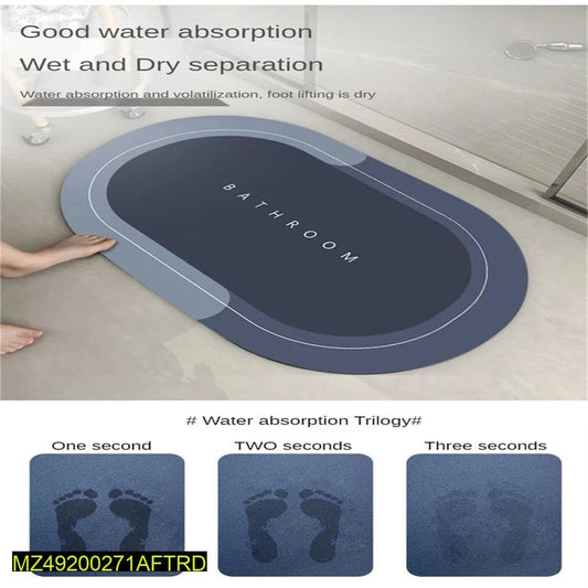 Super Absorbent Quick Dry Bathroom Floor Mat | Non-Slip Water Absorbing Rug