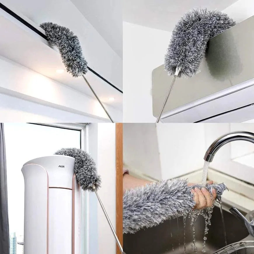 Extendable Microfiber Dust Cleaning Brush – Telescopic Duster for Ceiling Fans, TV, Furniture & Hard-to-Reach Areas