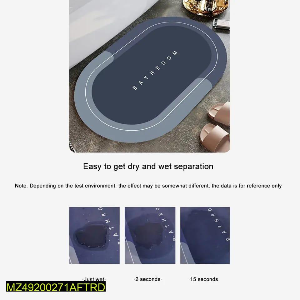 Super Absorbent Quick Dry Bathroom Floor Mat | Non-Slip Water Absorbing Rug