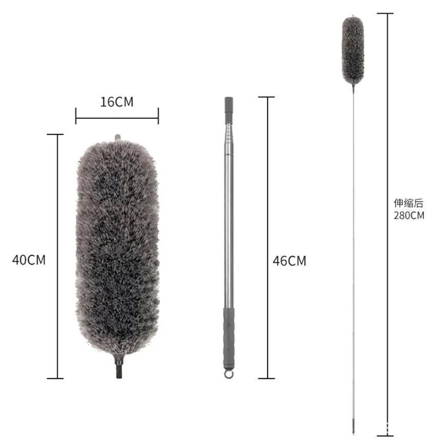 Extendable Microfiber Dust Cleaning Brush – Telescopic Duster for Ceiling Fans, TV, Furniture & Hard-to-Reach Areas