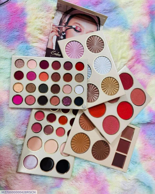 Professional All-in-One High Coverage Makeup Kit – Eyeshadow, Blush, Face Powder & Highlighter Palette (Multicolor)