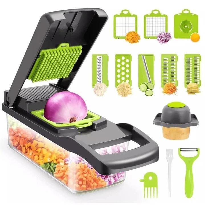 4-in-1 Multi-Function Vegetable Slicer & Chopper with Storage Container