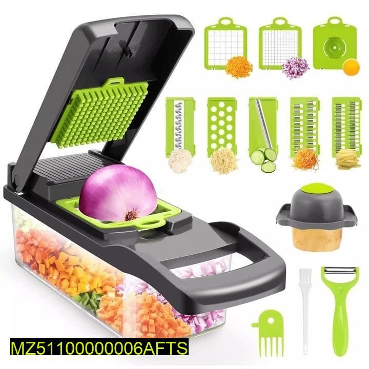 4-in-1 Multi-Function Vegetable Slicer & Chopper with Storage Container